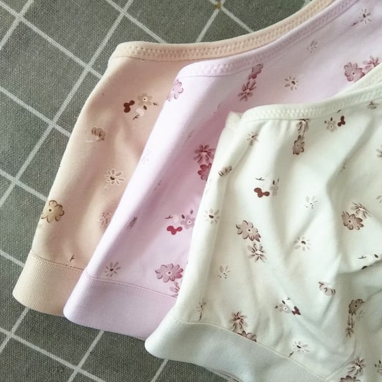 中学生ブラ 花柄やさしい成長期用ブラジャー